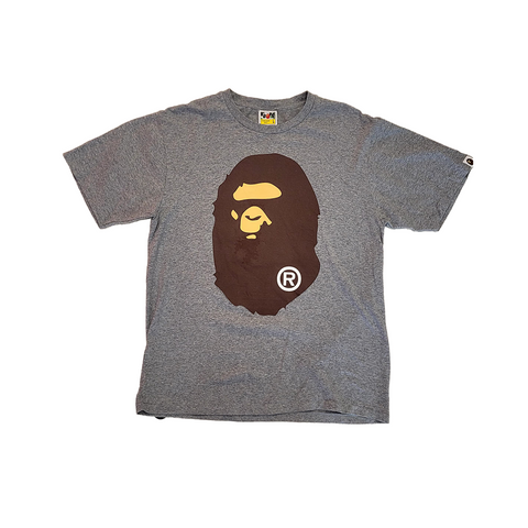 BAPE Big Head Grey Tee (L)