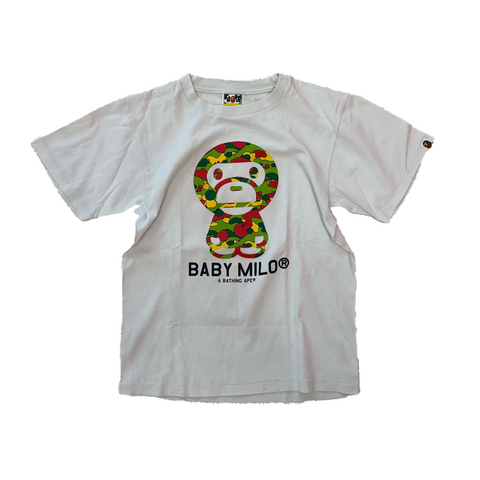 BAPE 1st Camo Baby Milo White Tee (S)