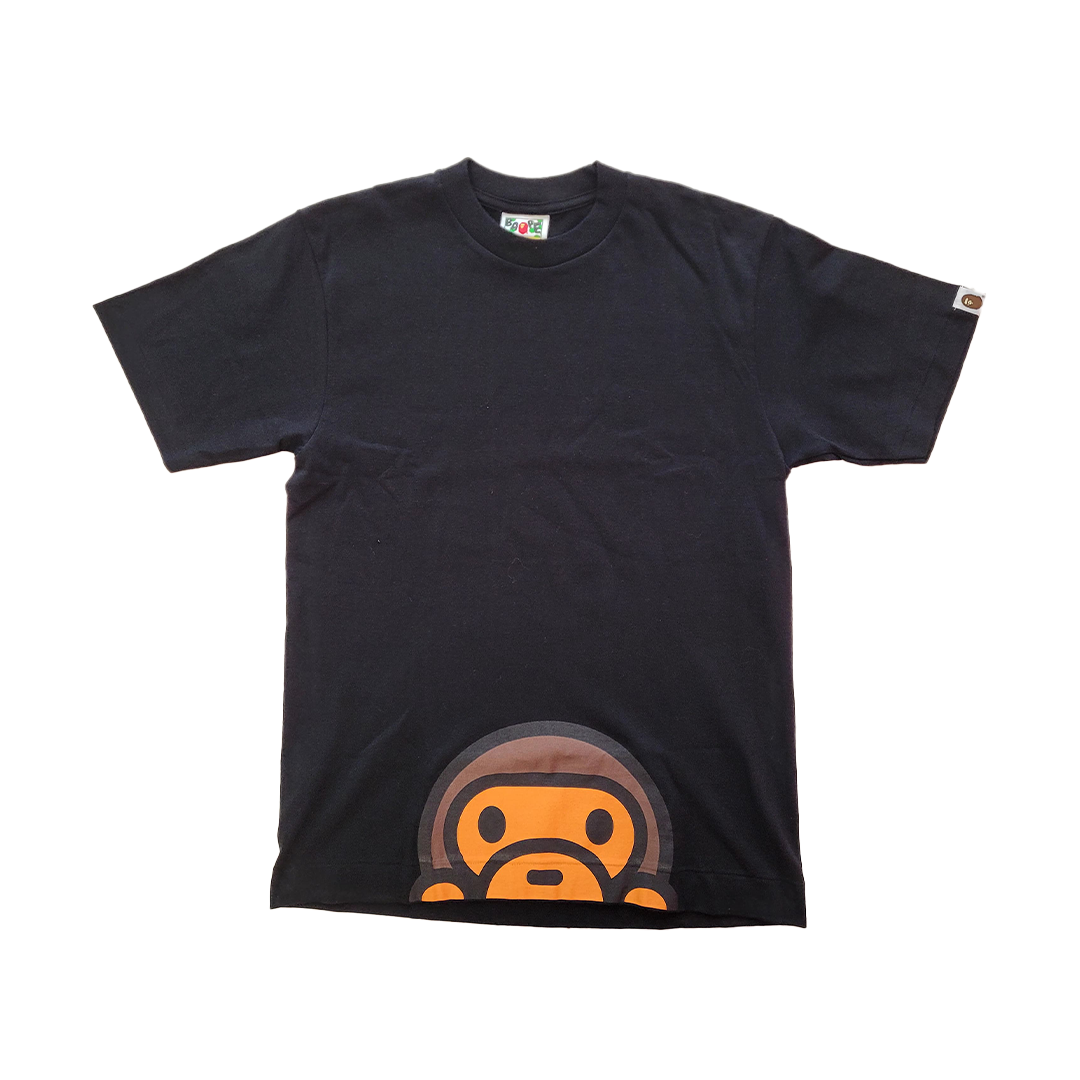 BAPE Baby Milo Bottom Print Black Tee (S)
