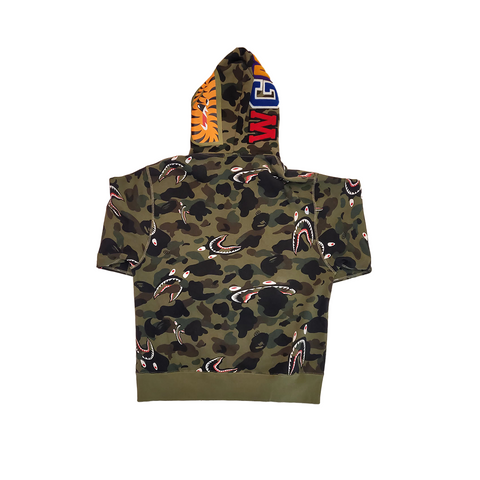 BAPE 1st Camo Shark Relaxed Full Zip Hoodie Kaki (XL)