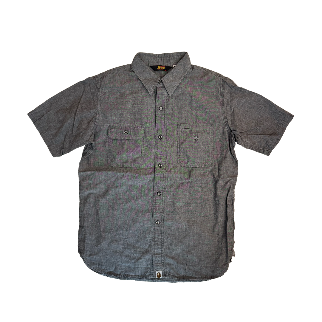 BAPE Grey Nigo Era Old Tag Shirt (M)