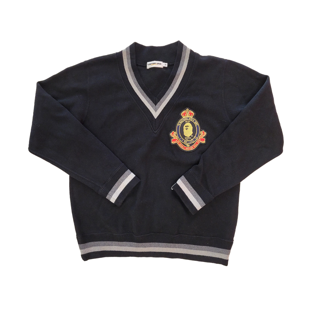 BAPE High School Sweater V-Neck (M)