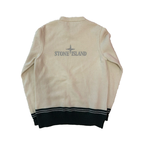 Stone Island Logo Knit Crewneck Jumper (L)