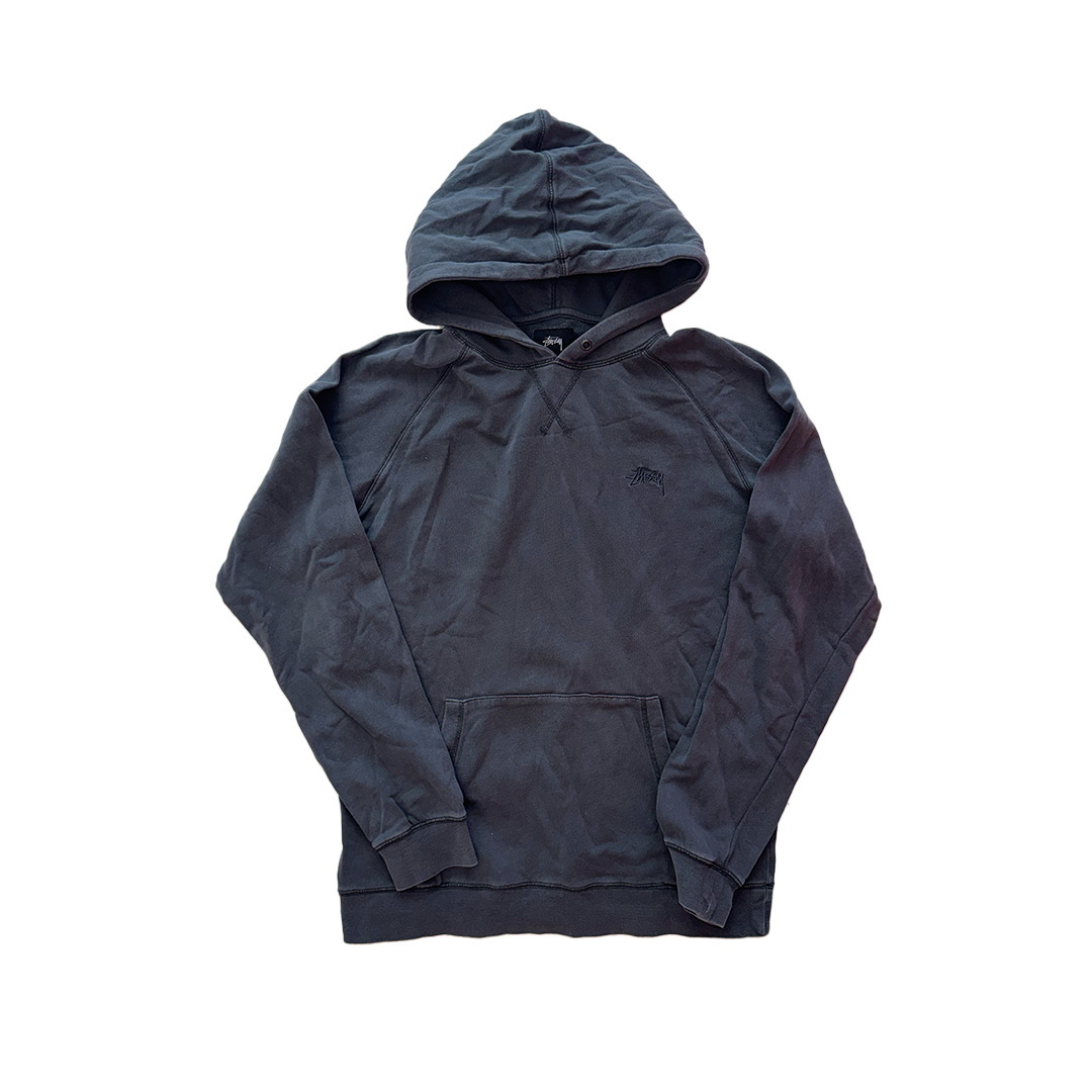 Stussy Embroidered Logo Hoodie Black (M)
