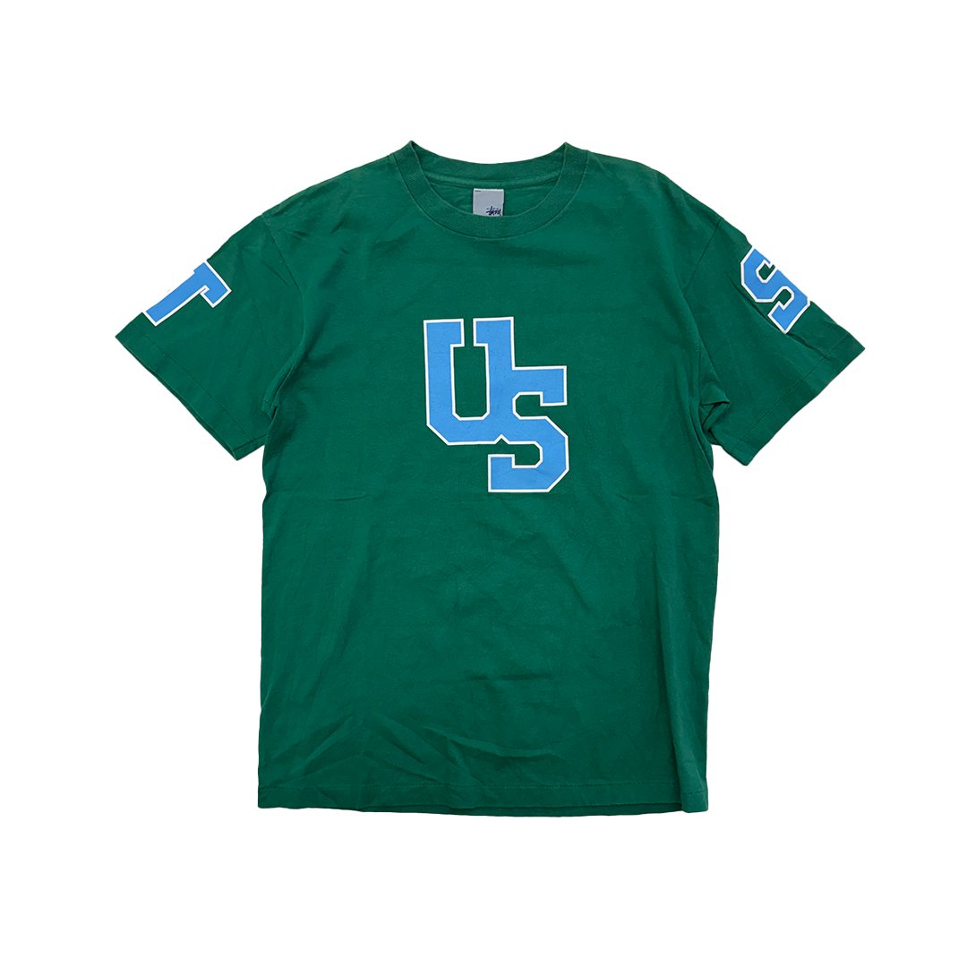 Stussy University Single Stitch Green Tee (M)