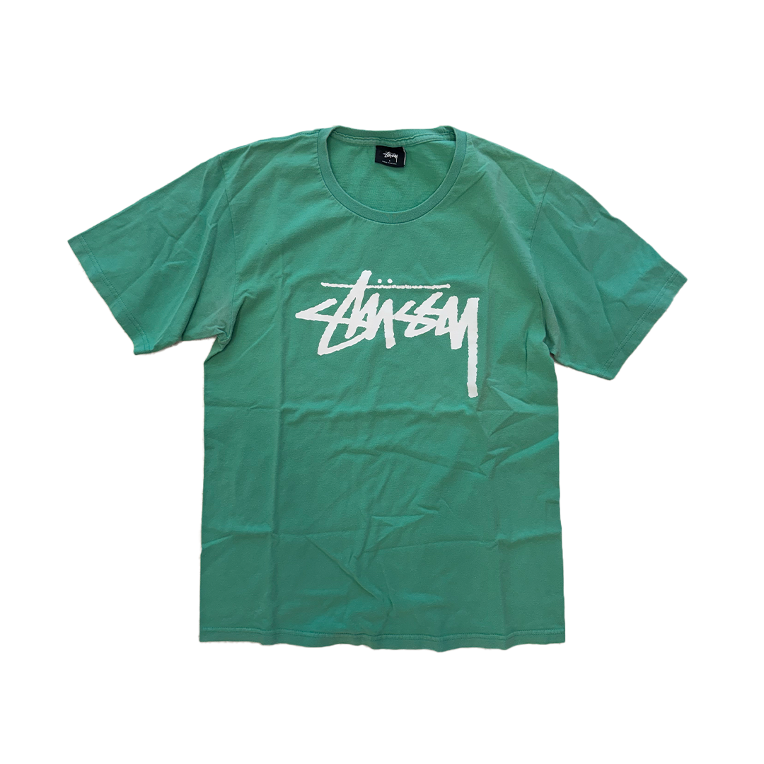 Stussy Logo Green Tee (S)