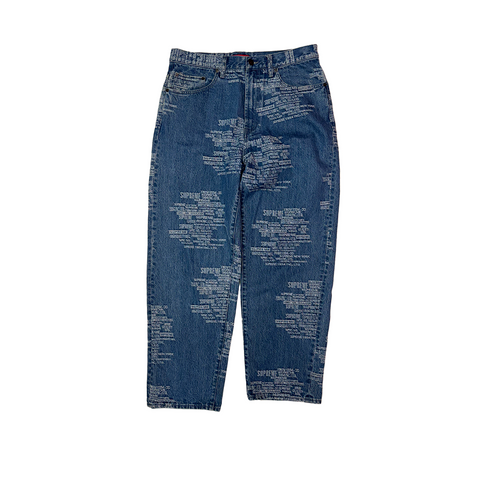 Supreme Trademark Denim Jacquard Baggy (30)