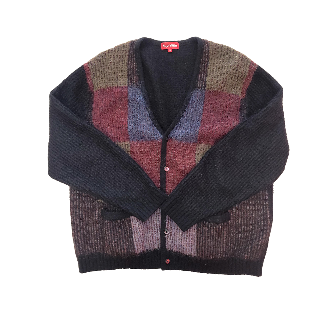 トップス XL supreme Brushed Grid Cardigan black Supreme Cardigan Brushed Grid Black (XL) – SUPERMARKETT