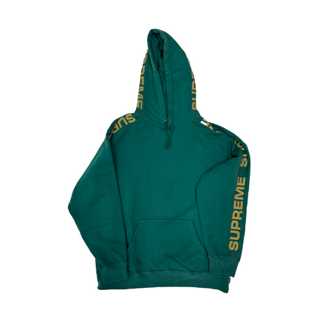 Supreme Metallic Rib Green Hoodie (L)