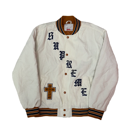 Supreme Old English Corduroy Jacket White (M)