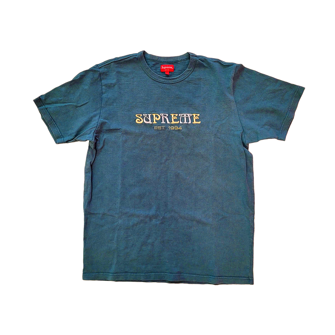 Supreme Embroidery Green Tee (L)