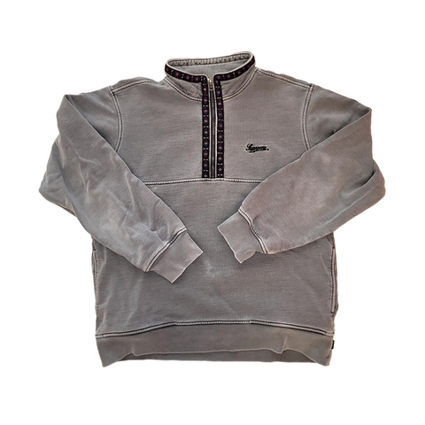 Supreme Overdyed Half Zip Up Sweatshirt (M)