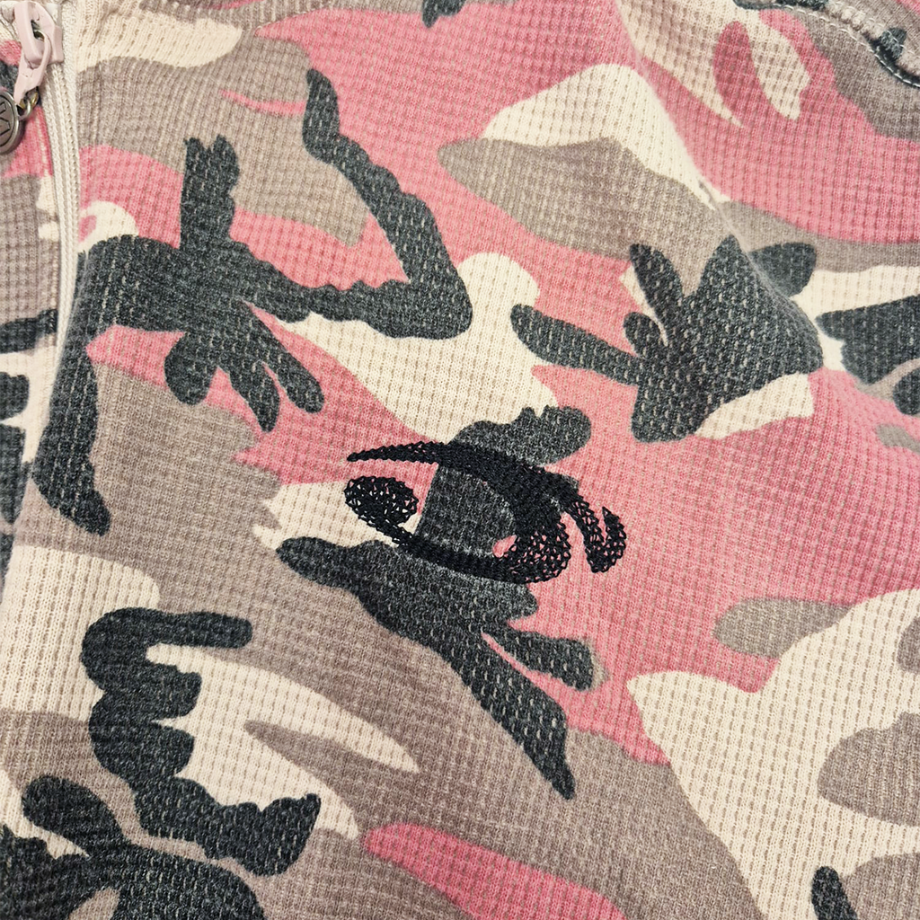 9090 Pink Camo Waffle Zip Hoodie (XL)