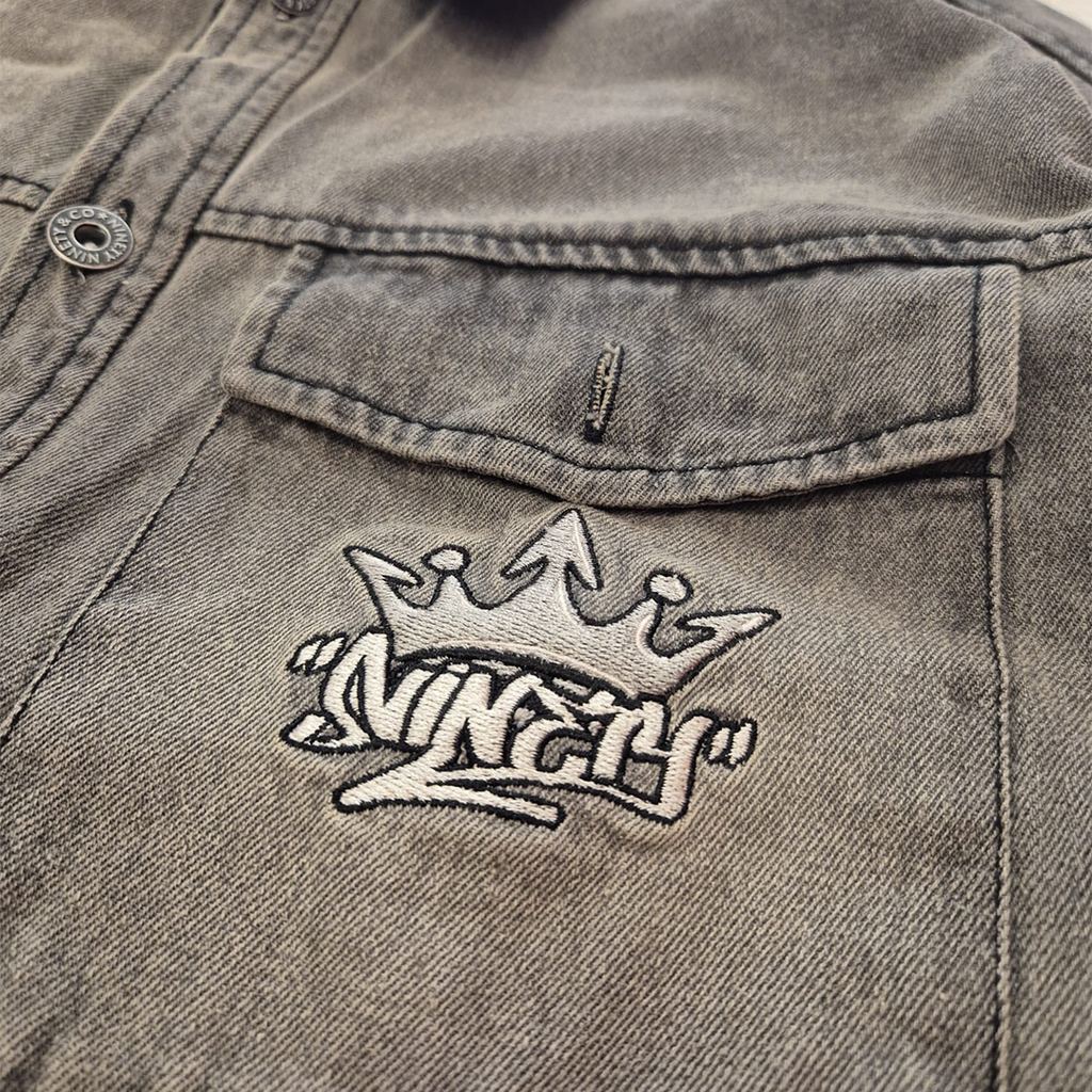 9090 Grey Denim Jacket (M)