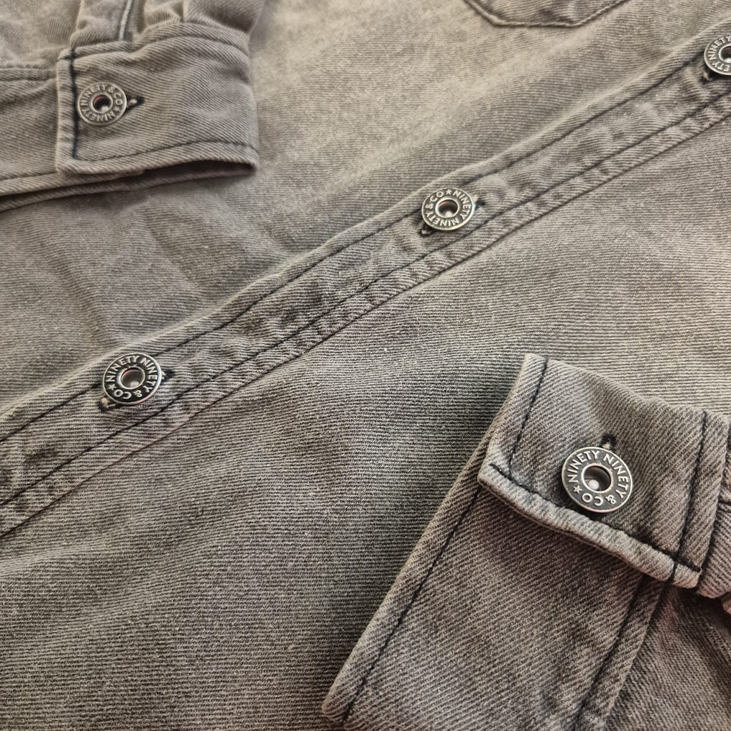 9090 Grey Denim Jacket (M)