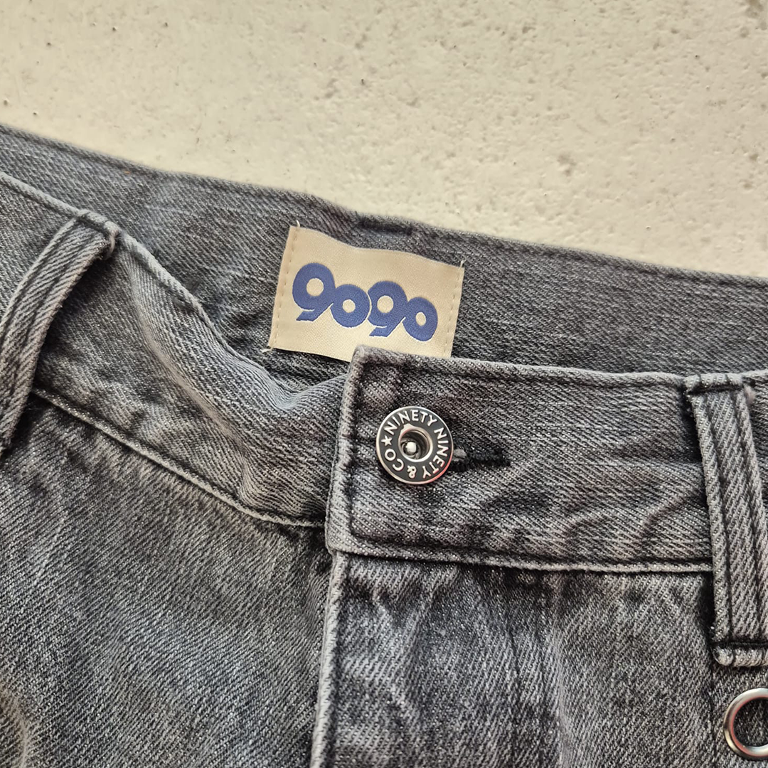 9090 x Death "56 Sentence" Metal Eyelet Baggy Pants (M)