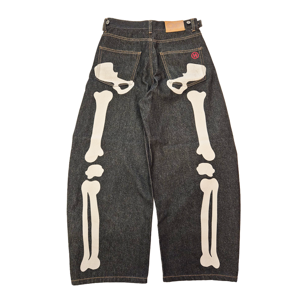 9090 Bone Denim Baggy Pants (S)