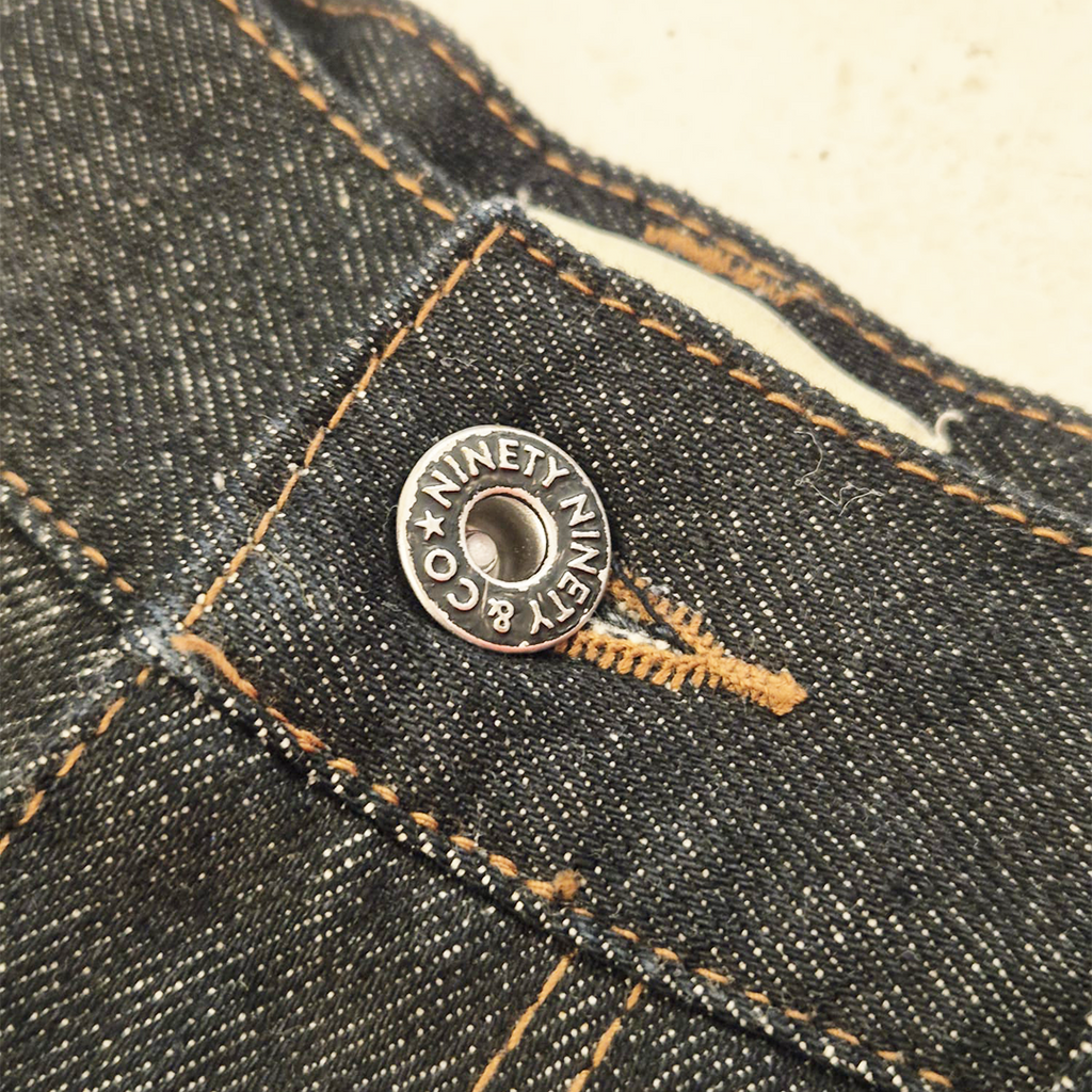9090 Bone Denim Baggy Pants (S)