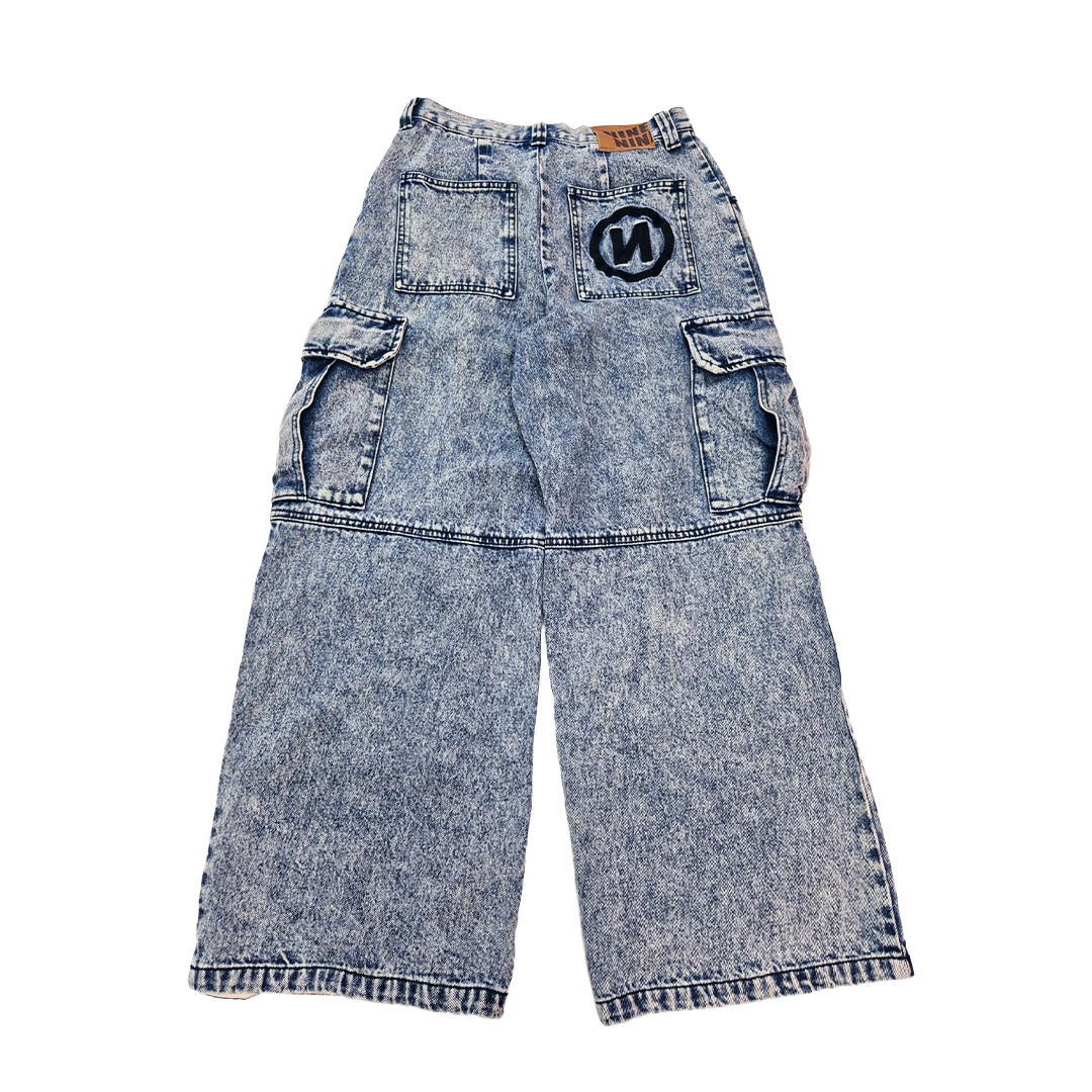 9090 Denim Cargo Pants (L)