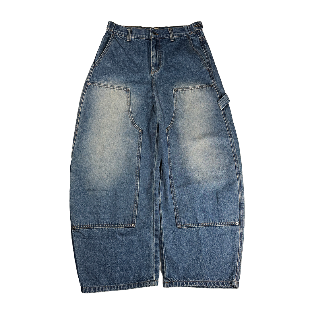 9090 Double Knee Denim Blue Pants (M)