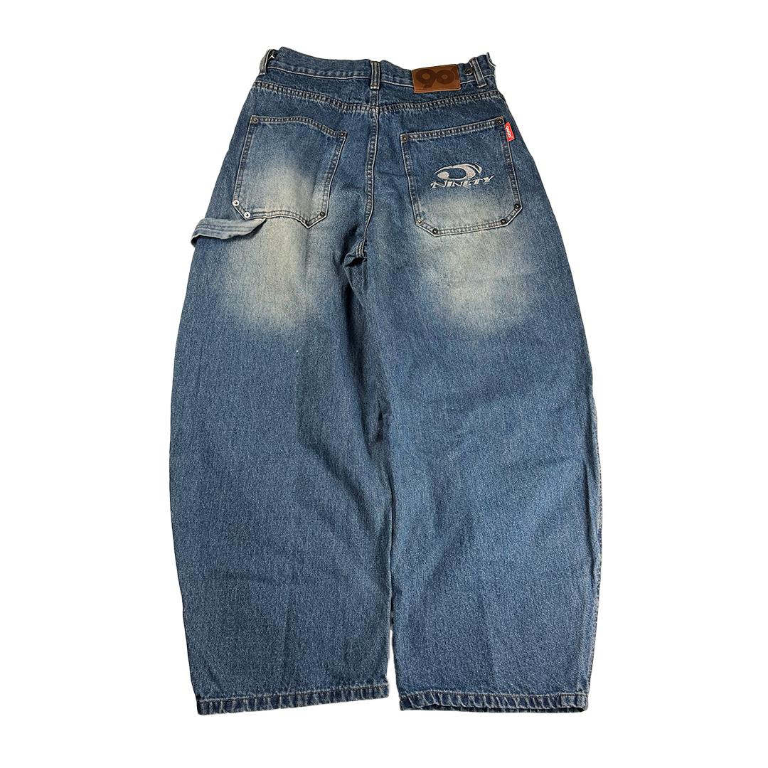 9090 Double Knee Denim Blue Pants (M)