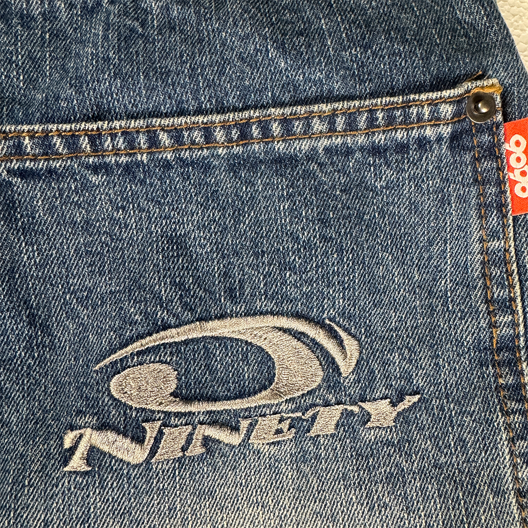 9090 Double Knee Denim Blue Pants (M)