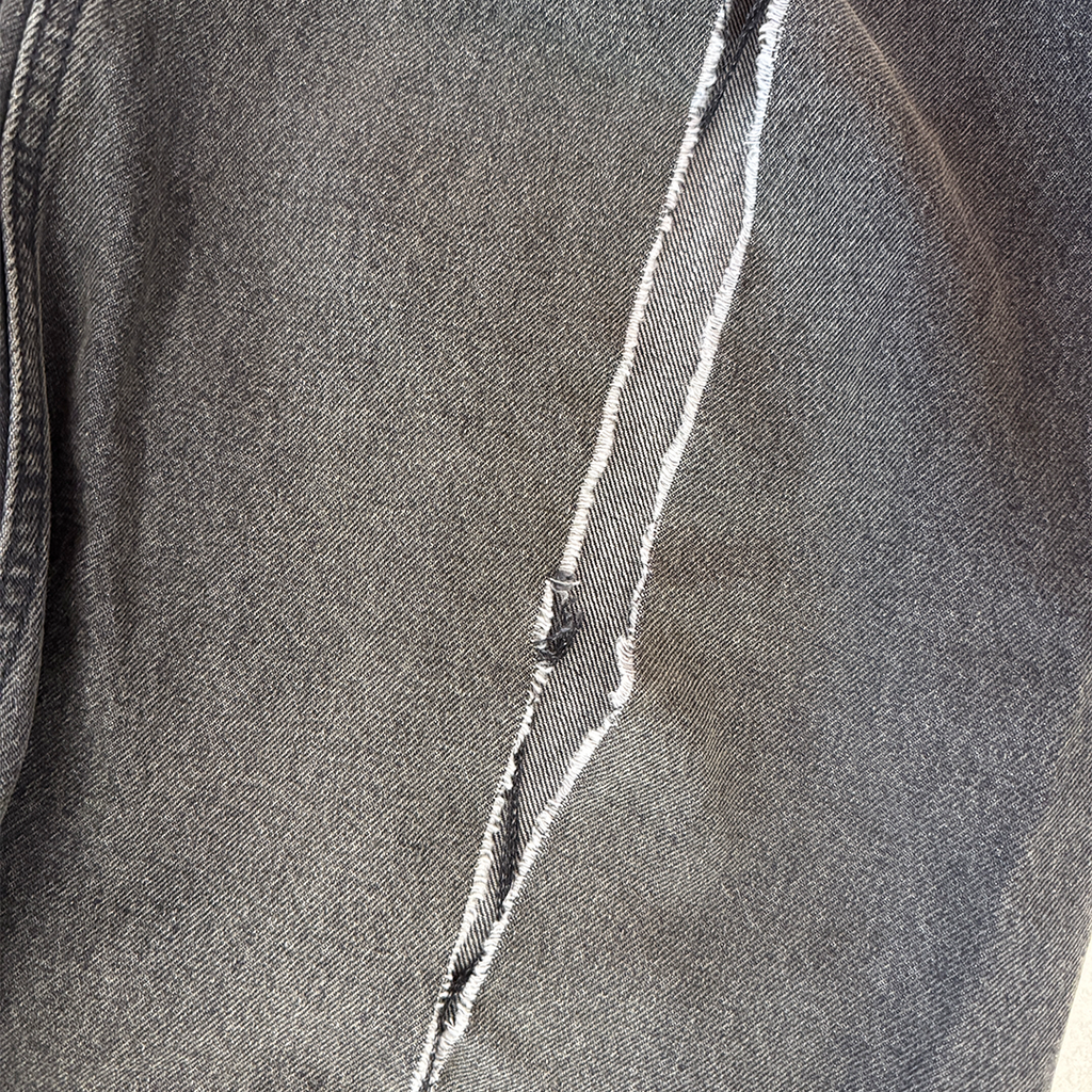 9090 Damaged Grey Baggy Pants (XL)