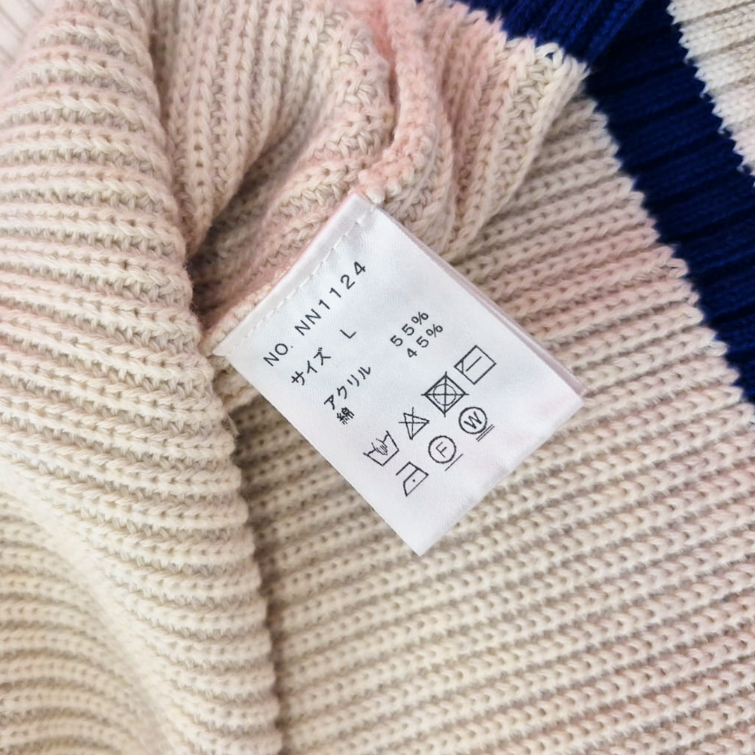 9090 Knit Vest V-Neck Sweater Cotton Vest (L)