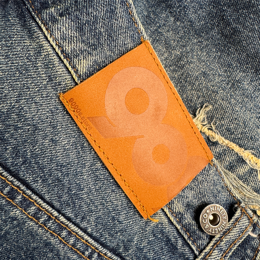 9090 Heisei Blue Distressed Shorts (M)