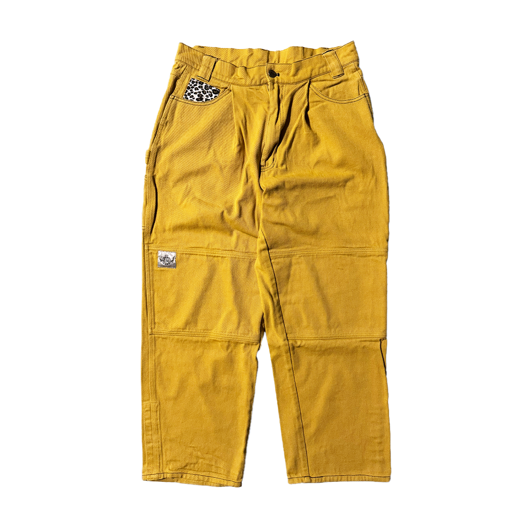 9090 Leopard Mustard Pants (L)