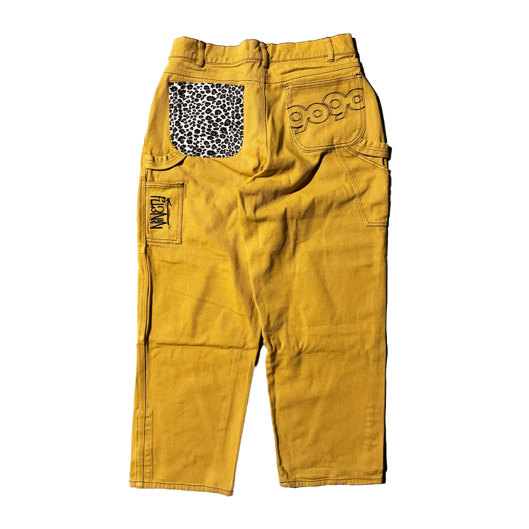 9090 Leopard Mustard Pants (L)