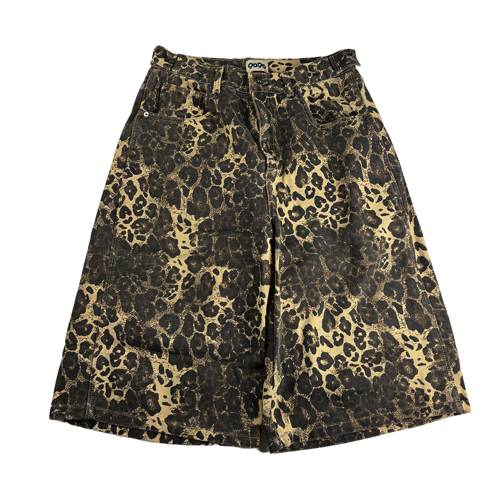 9090 Leopard Print Shorts (M)