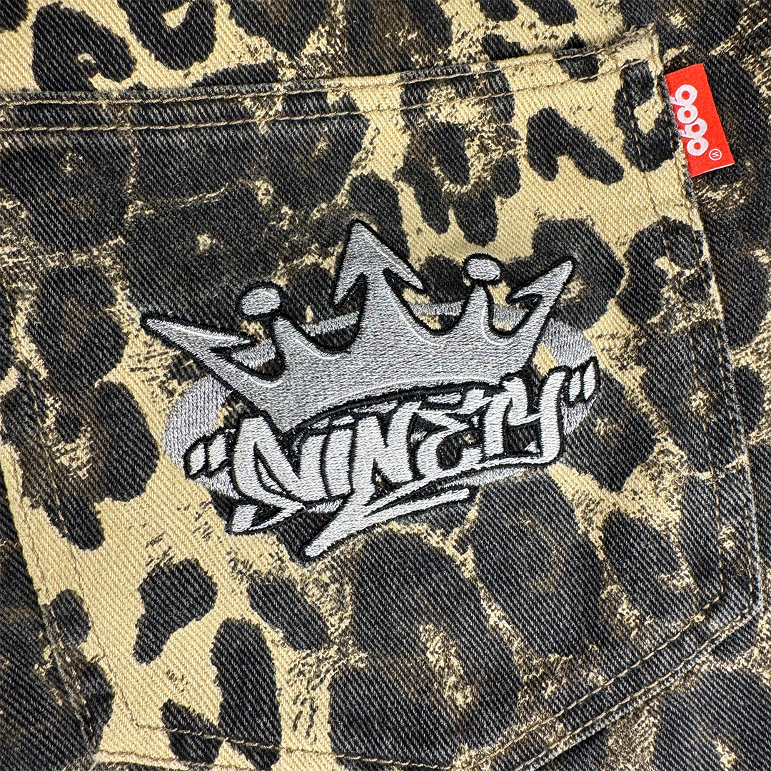 9090 Leopard Print Shorts (M)