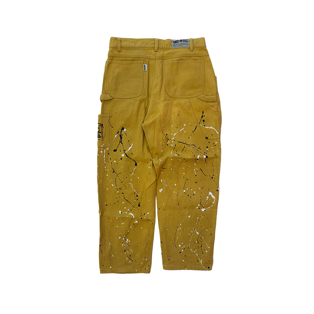 9090 Painters Wide Mustard Pants (L)