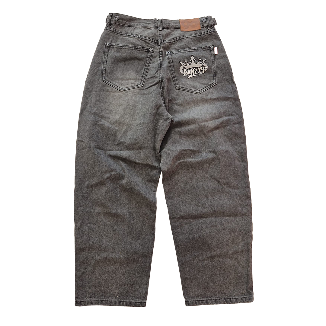 9090 Baggy Black Pants (M)