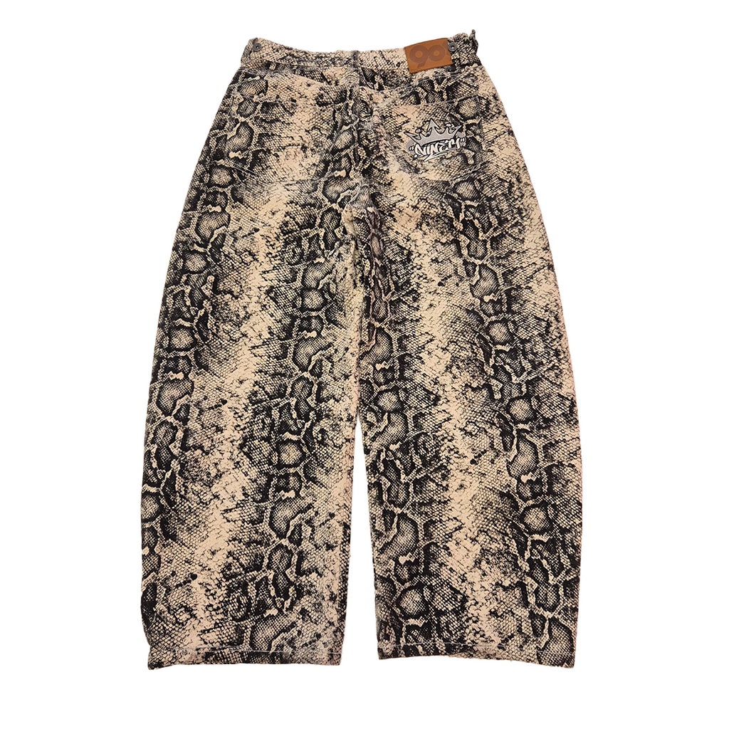 9090 Double Knee Snake Balloon Denim (L)