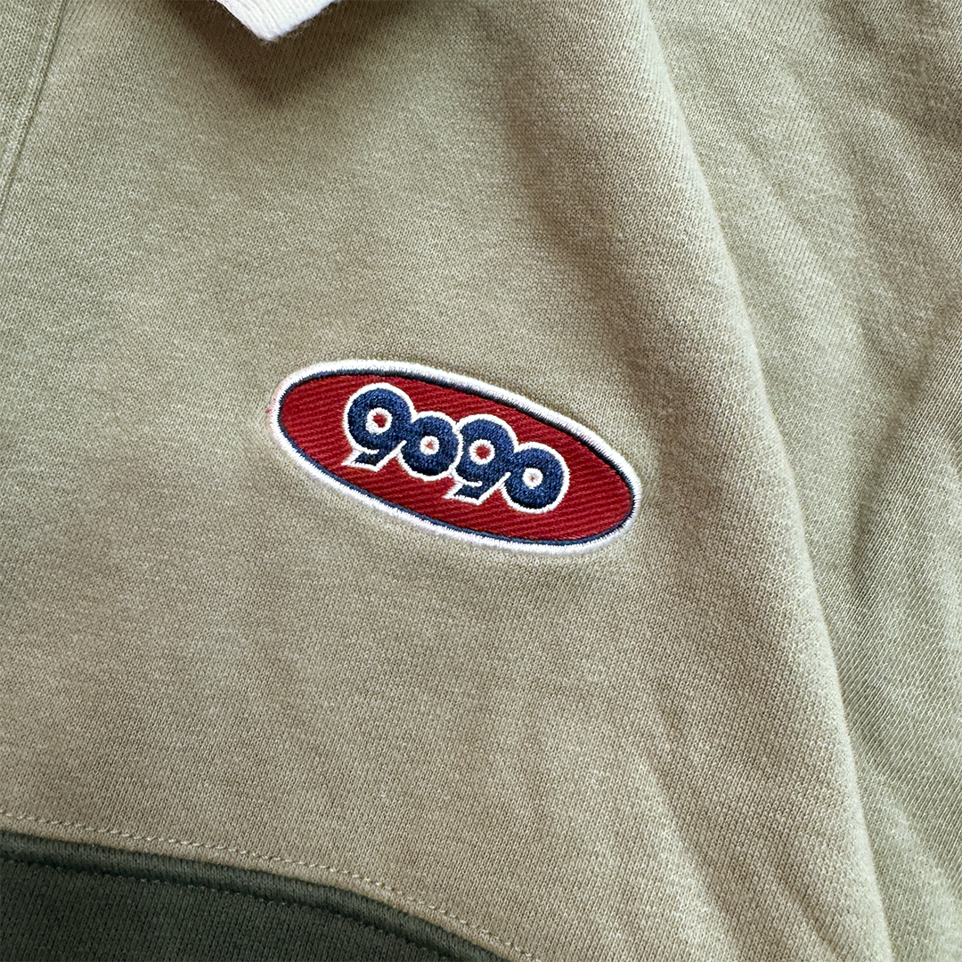 9090 Beige Green Heavy Polo (M)