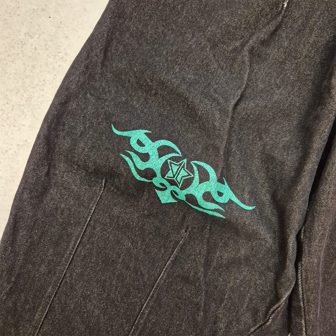 9090 Balloon Techno Black Pants (M)