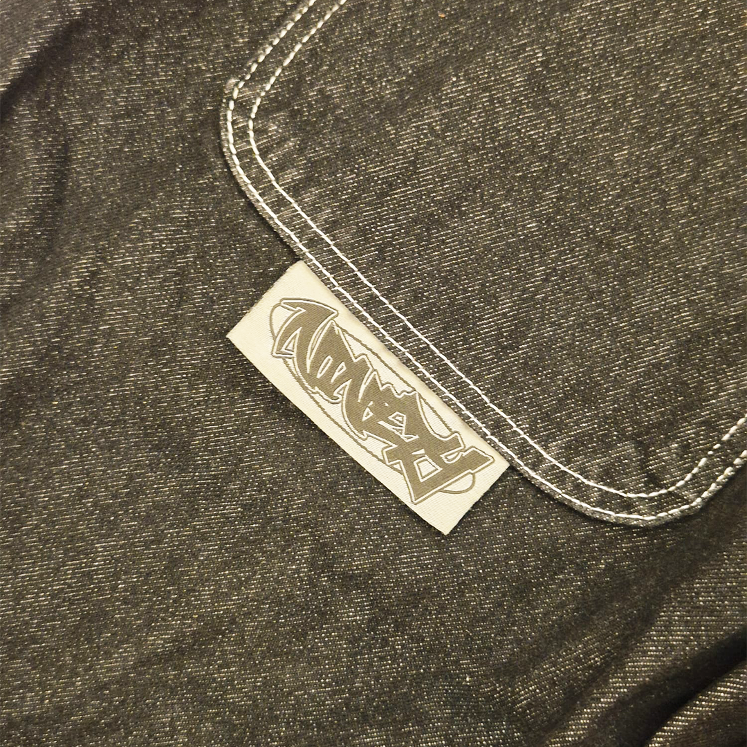 9090 Techno Black Hyper Baggy Pants (L)