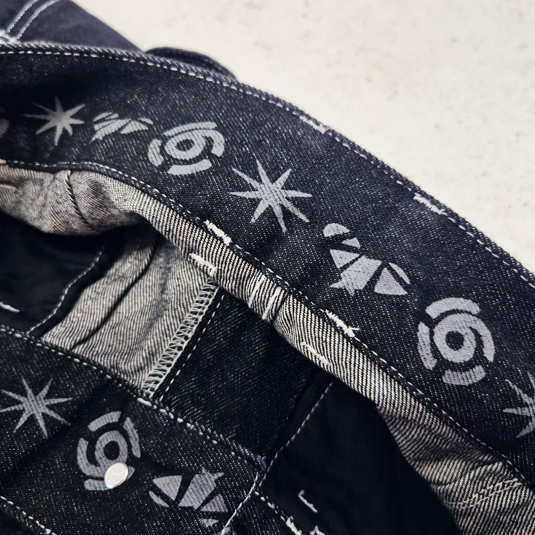 9090 Techno Dark Blue Baggy Pants (M)