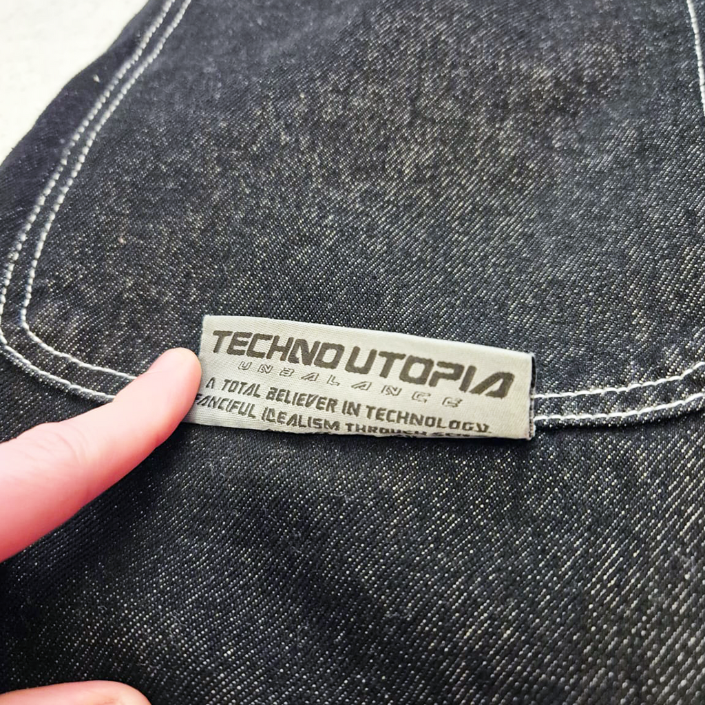 9090 Techno Dark Blue Baggy Pants (M)