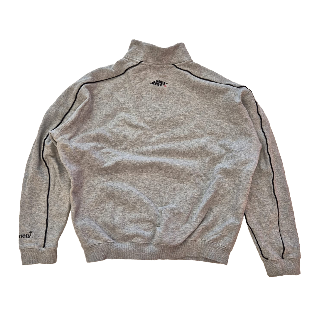 9090 Sports Heather Grey Half-Zip Sweatshirt  (M)