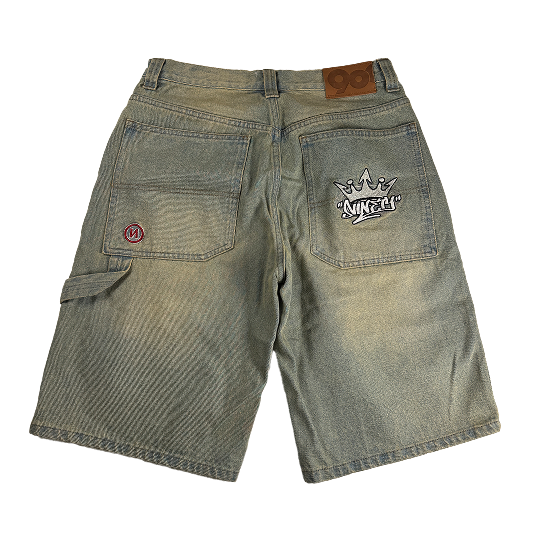 9090 Denim Cargo Shorts (M)