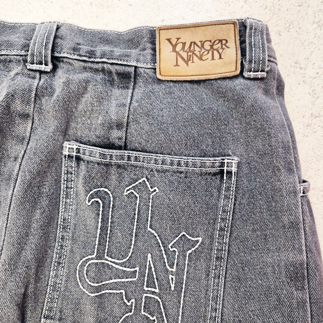 9090 x Younger Song Grey Baggy Pants (L)