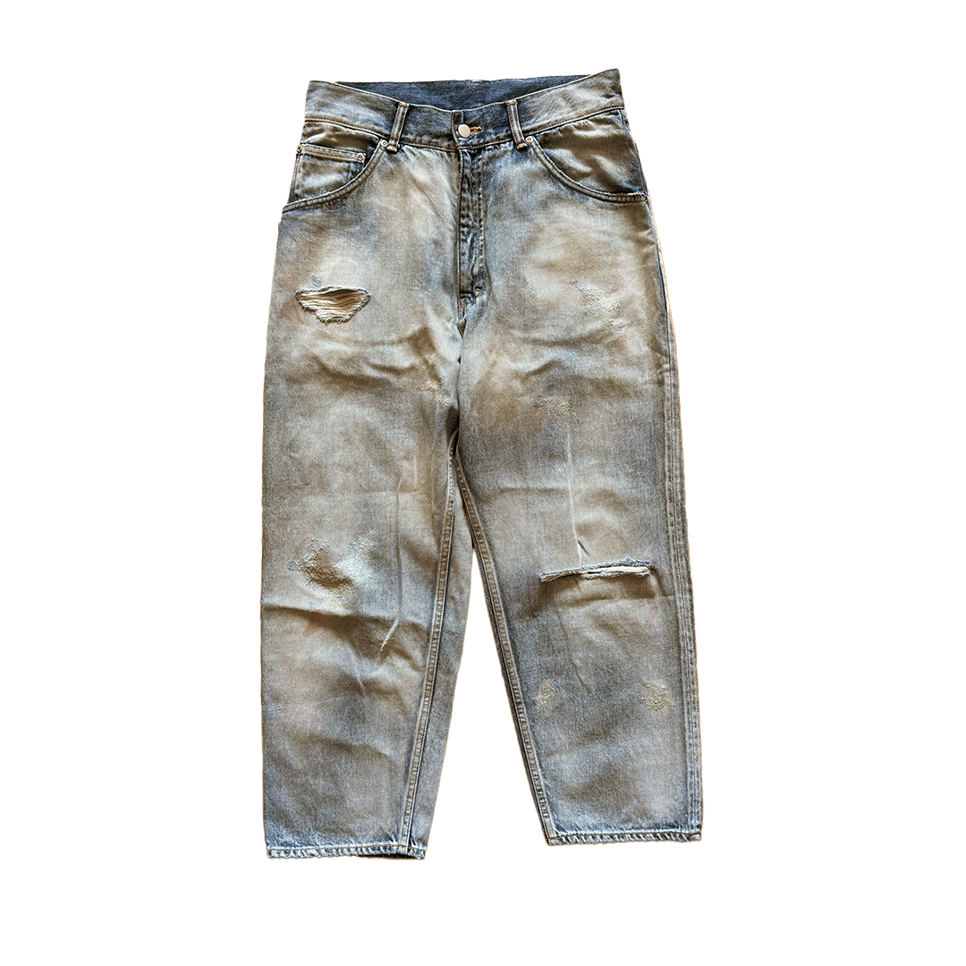 Ancellm Aging Selvedge Tapered 5P Denim Pants (Size 1)