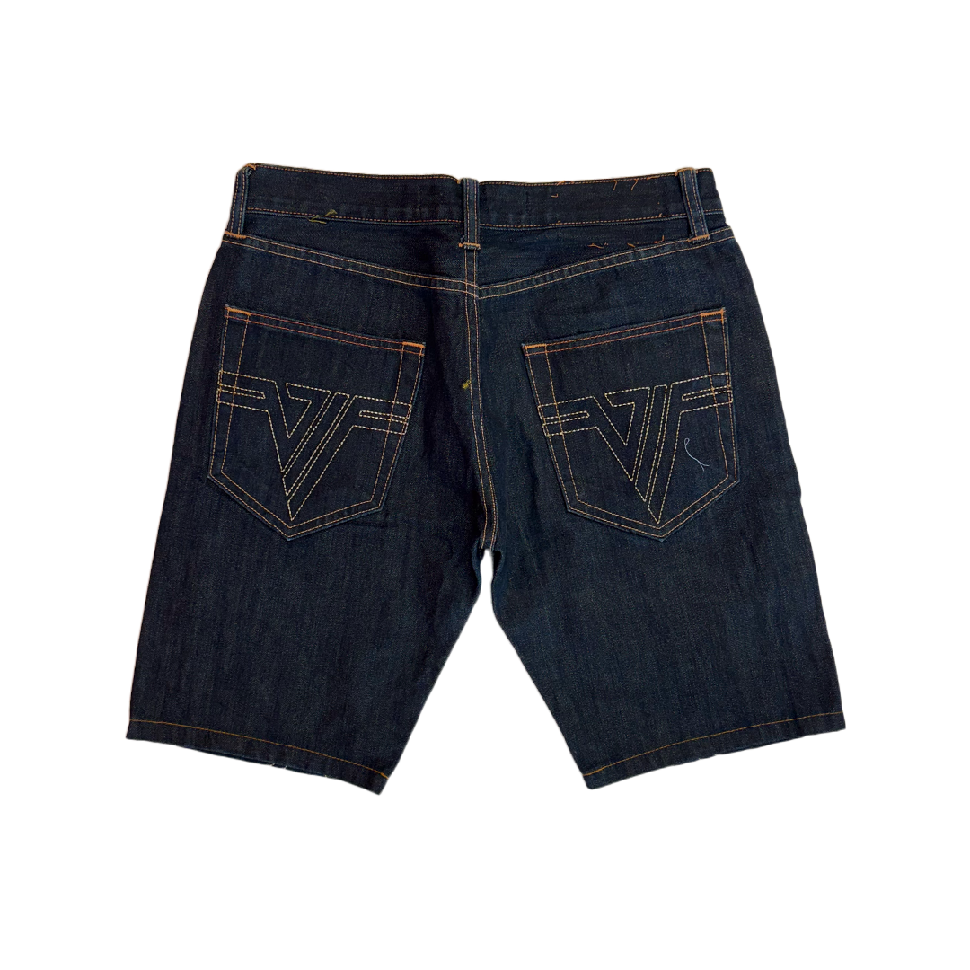 Audigier Golden Embroidery Denim Short (32)