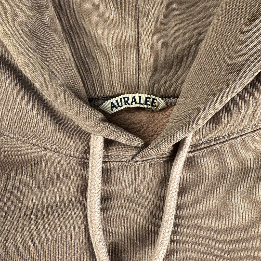 Auralee Taupe Brown Baggy Polyester Hoodie (4 - M/L)