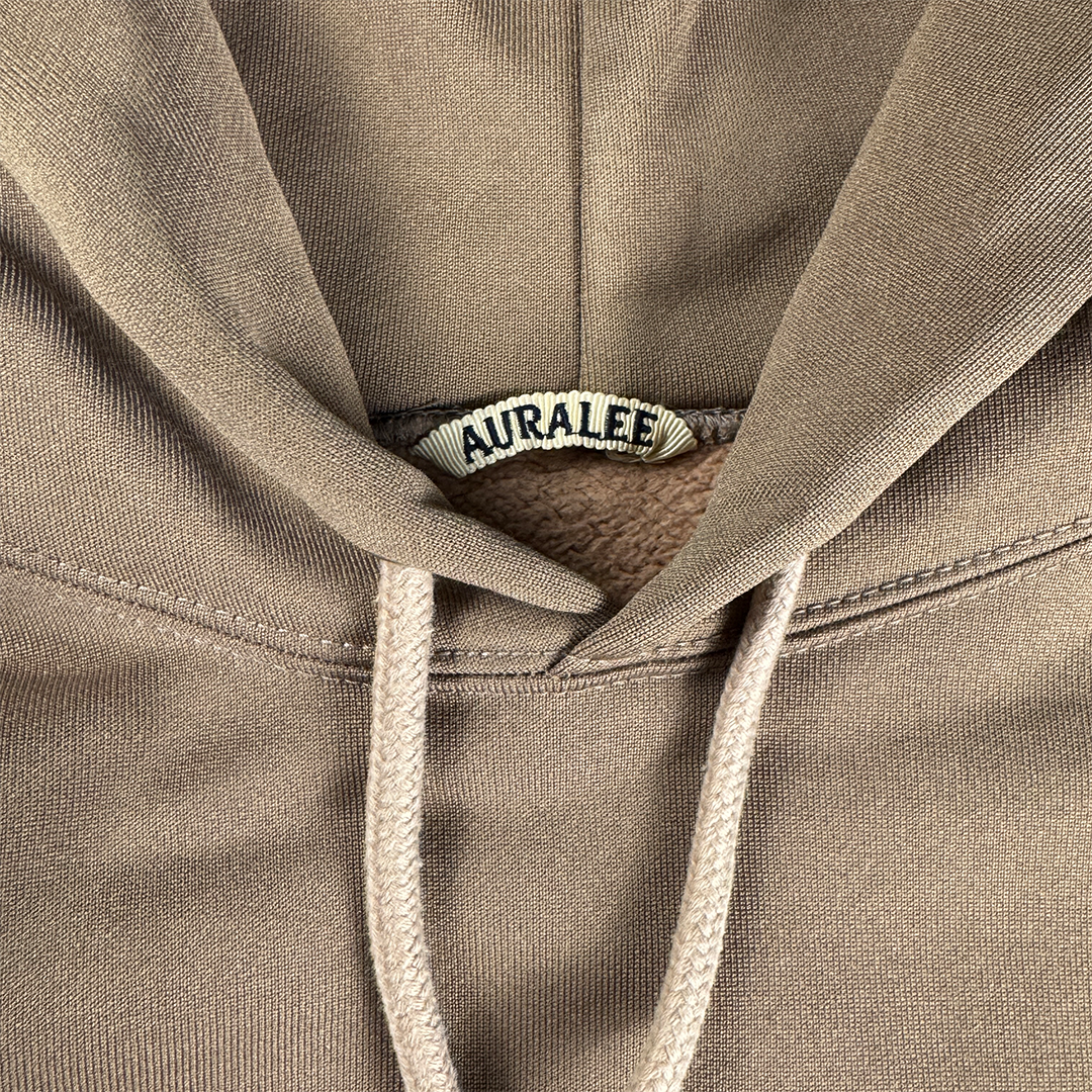 Auralee Taupe Brown Baggy Polyester Hoodie (4 - M/L)