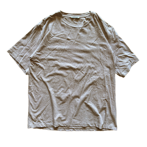 Auralee Hard Twist Cotton Cashmere Brown Tee (4)