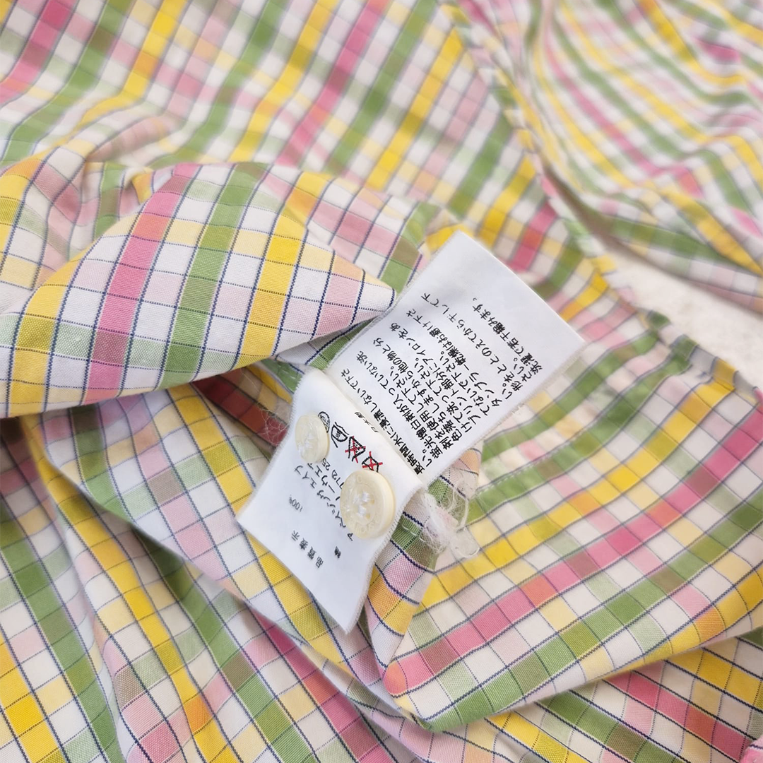 BAPE Baby Milo Vintage Button Up Long Sleeve Multicolor Shirt (M)